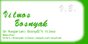 vilmos bosnyak business card